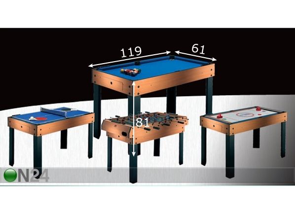 Monitoimipöytä "4 in 1" mitat