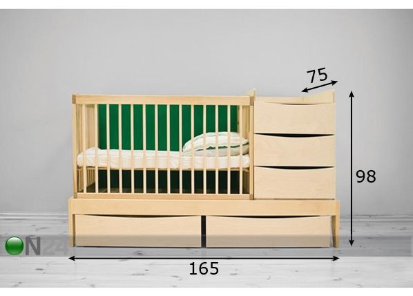 Monitoimisänky SMART-KID mitat