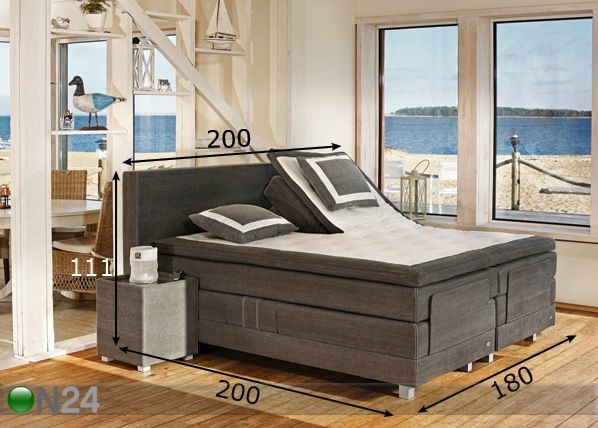 Moottoroitu sänky DELUX VINTAGE 180x200 cm mitat