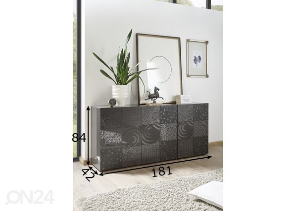 Musta lipasto Miro 202383-05 mitat