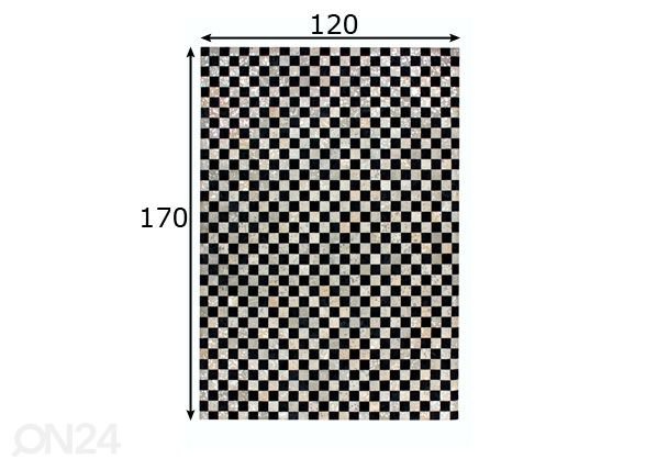 Nahkamatto 120x170 cm mitat
