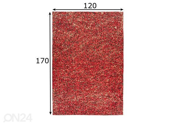 Nahkamatto 120x170 cm mitat