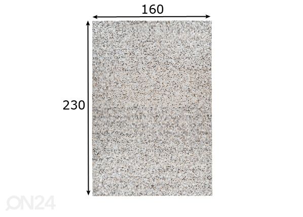 Nahkamatto 160x230 cm mitat