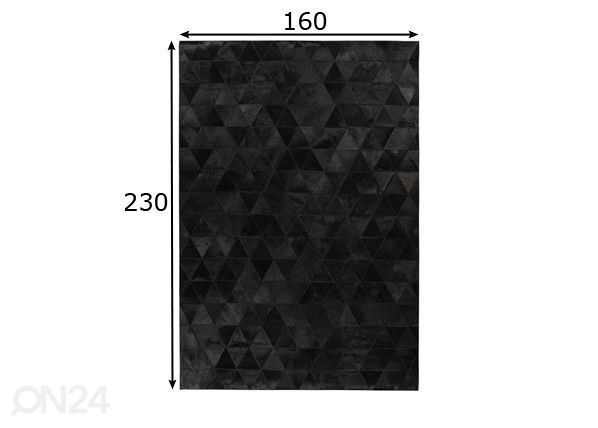 Nahkamatto 160x230 cm mitat