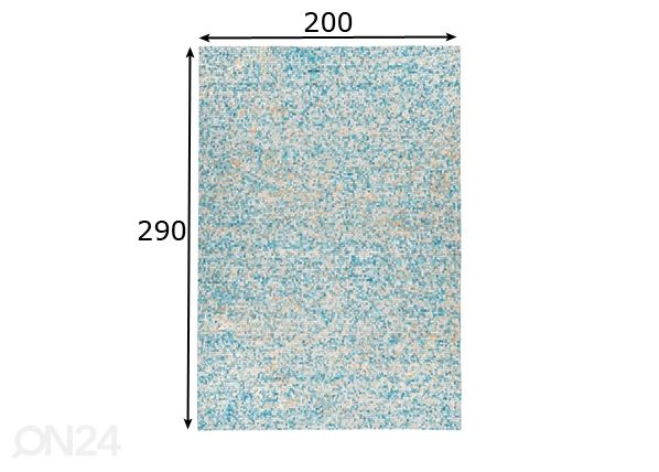 Nahkamatto 200x290 cm mitat