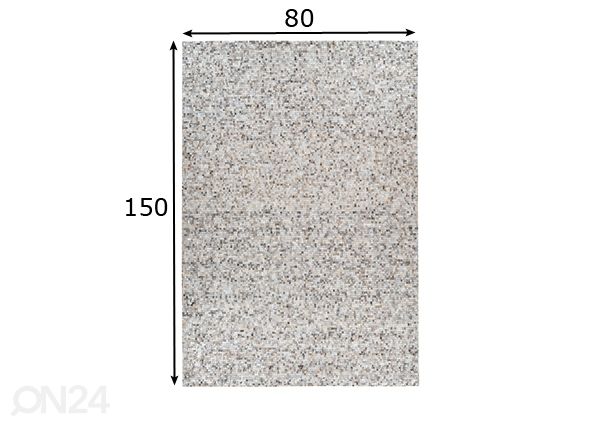 Nahkamatto 80x150 cm mitat
