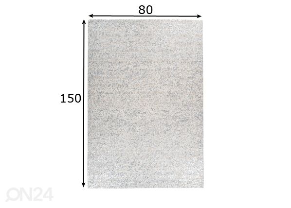 Nahkamatto 80x150 cm mitat