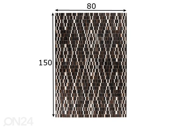 Nahkamatto 80x150 cm mitat