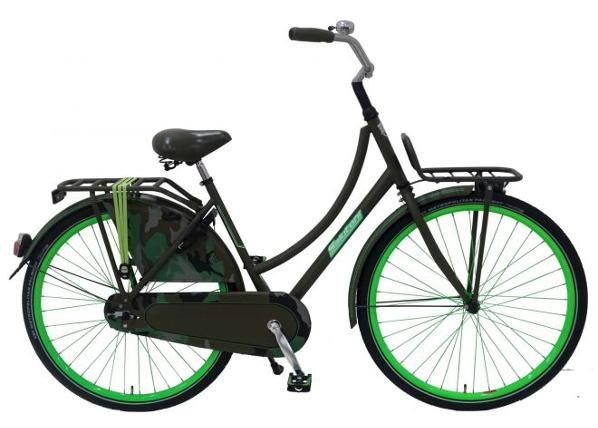 Naisten kaupunkipyörä SALUTONI Camouflage 28 tuumaa 56 cm