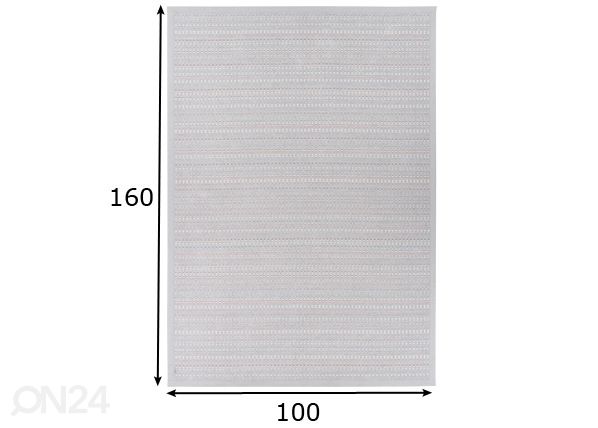 Narma smartWeave® matto Esna silver 100x160 cm mitat