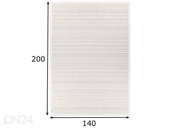 Narma smartWeave® matto Esna white 140x200 cm mitat