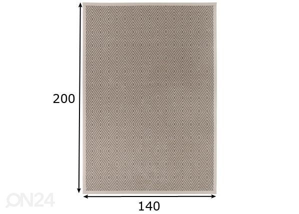 Narma smartWeave® matto Kalana beige 140x200 cm mitat