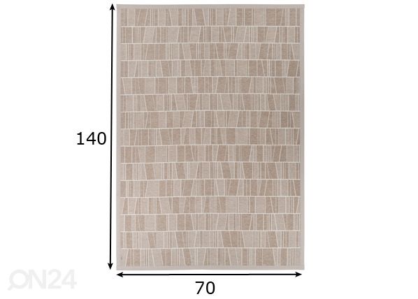 Narma smartWeave® matto Kursi beige 70x140 cm mitat
