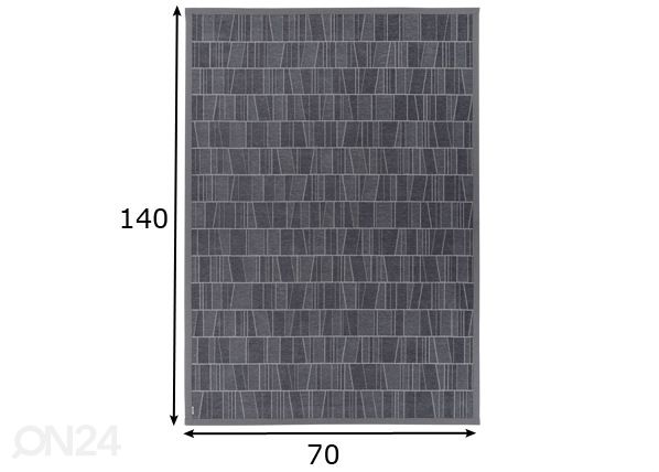 Narma smartWeave® matto Kursi grey 70x140 cm mitat