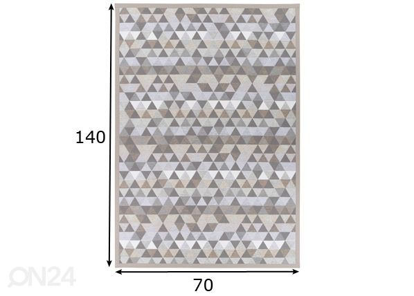 Narma smartWeave® matto Luke beige 70x140 cm mitat