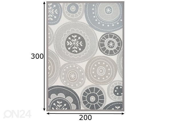 Narma smartWeave® matto Maru beige 200x300 cm mitat