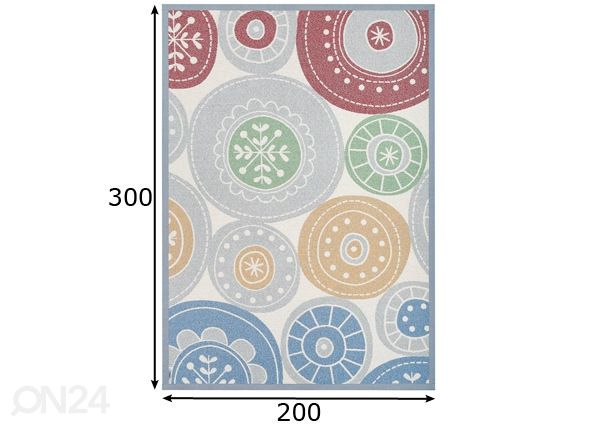 Narma smartWeave® matto Maru multi 200x300 cm mitat