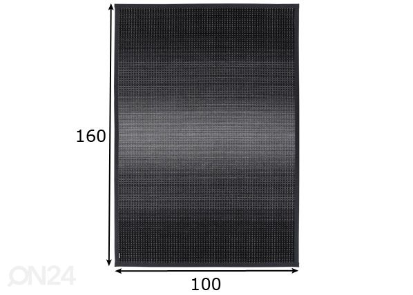 Narma smartWeave® matto Moka carbon 100x160 cm mitat