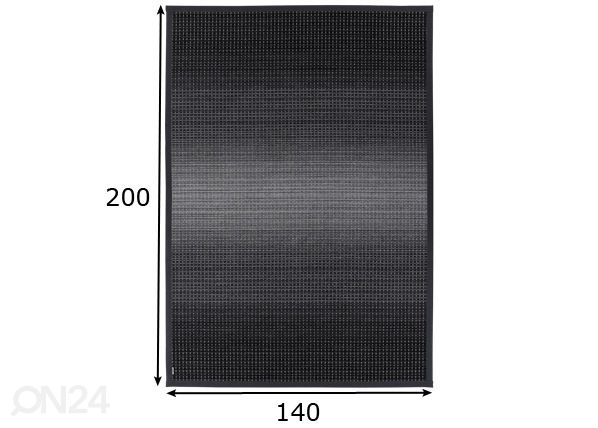Narma smartWeave® matto Moka carbon 140x200 cm mitat