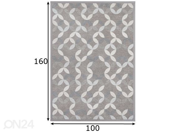 Narma smartWeave® matto Muusika linen 100x160 cm mitat