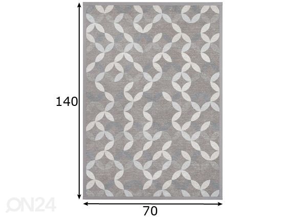 Narma smartWeave® matto Muusika linen 70x140 cm mitat