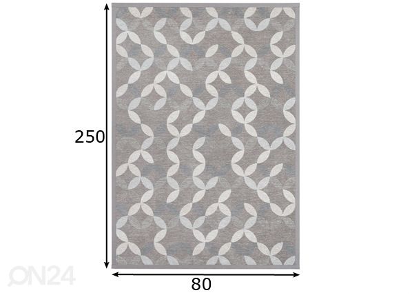 Narma smartWeave® matto Muusika linen 80x250 cm mitat