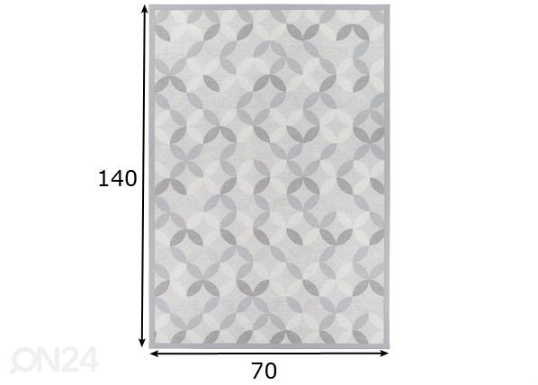 Narma smartWeave® matto Muusika silver 70x140 cm mitat
