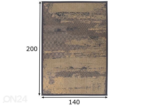 Narma smartWeave® matto Nehatu gold 140x200 cm mitat