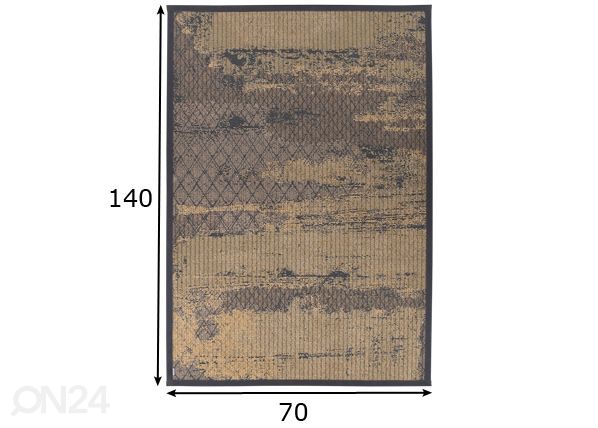 Narma smartWeave® matto Nehatu gold 70x140 cm mitat