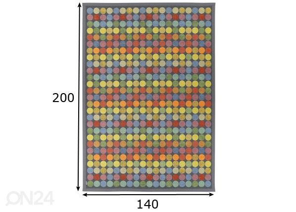 Narma smartWeave® matto Pallika bright 140x200 cm mitat