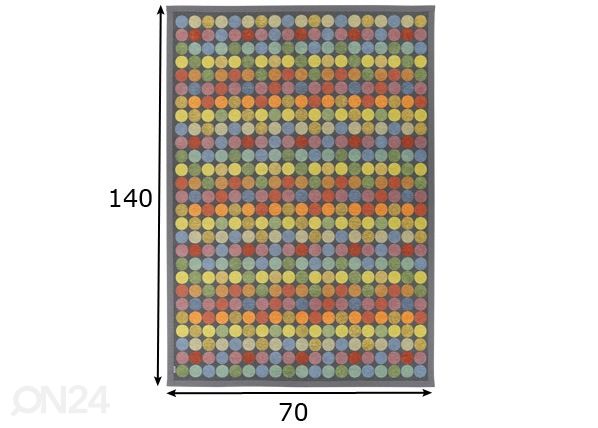 Narma smartWeave® matto Pallika bright 70x140 cm mitat