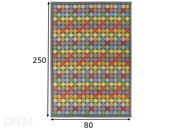 Narma smartWeave® matto Pallika bright 80x250 cm mitat