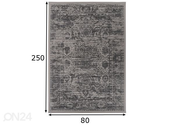 Narma smartWeave® matto Palmse linen 80x250 cm mitat