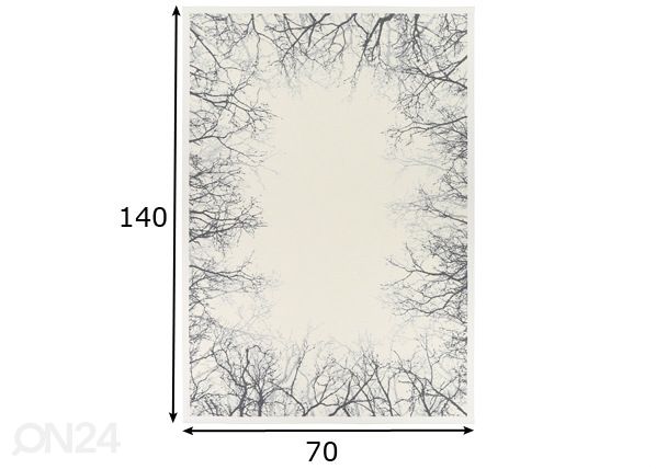 Narma smartWeave® matto Puise white 70x140 cm mitat