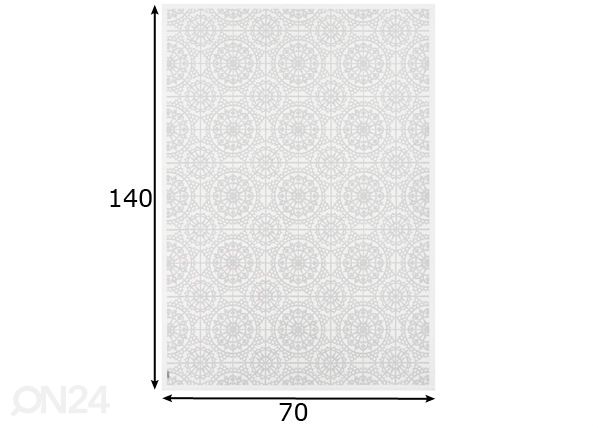 Narma smartWeave® matto Raadi white 70x140 cm mitat