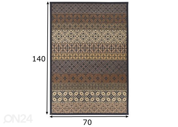 Narma smartWeave® matto Tidriku gold 70x140 cm mitat