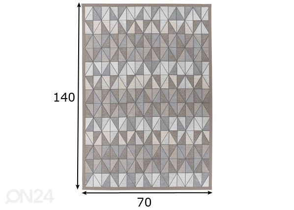 Narma smartWeave® matto Treski linen 70x140 cm mitat