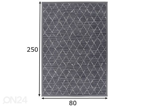 Narma smartWeave® matto Vao grey 80x250 cm mitat
