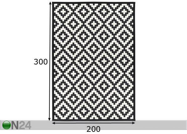 Narma smartWeave® matto Viki black 200x300 cm mitat
