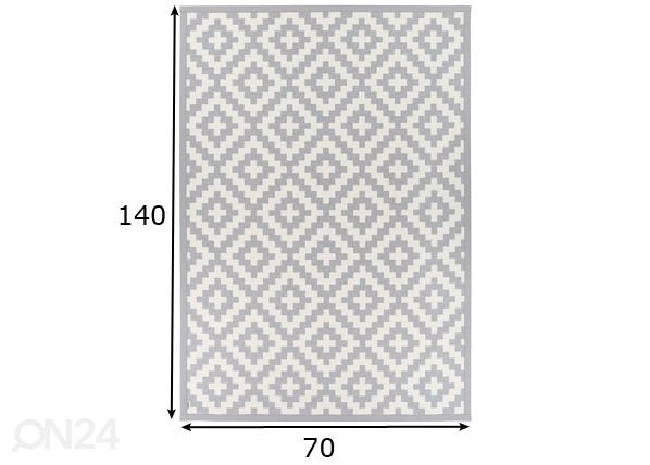 Narma smartWeave® matto Viki silver 70x140 cm mitat