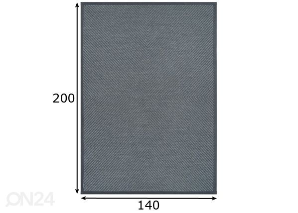 Narma smartWeave® matto Vivva grey 140x200 cm mitat