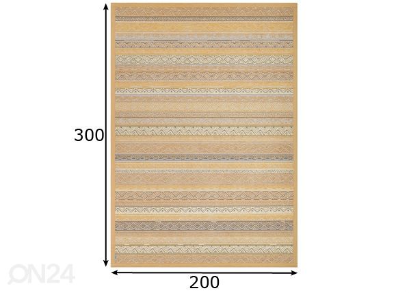 Narma smartWeave® TWIN matto Ridala gold 200x300 cm mitat