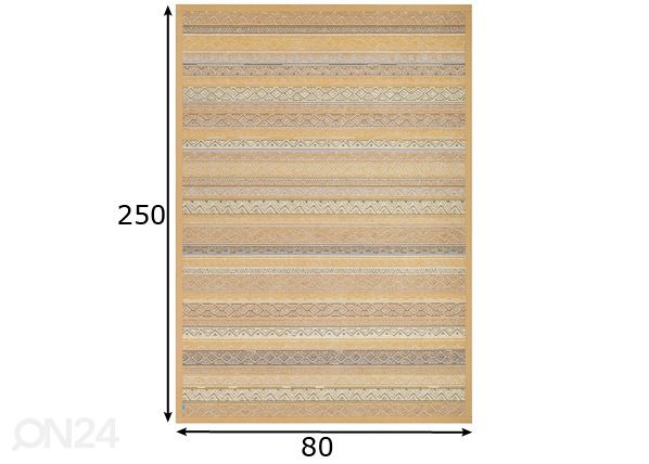 Narma smartWeave® TWIN matto Ridala gold 80x250 cm mitat