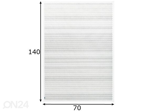 Narma smartWeave® TWIN matto Tsirgu white 70x140 cm mitat