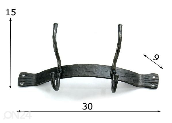 Naulakko 2 mitat