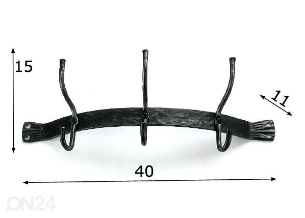 Naulakko 3 mitat
