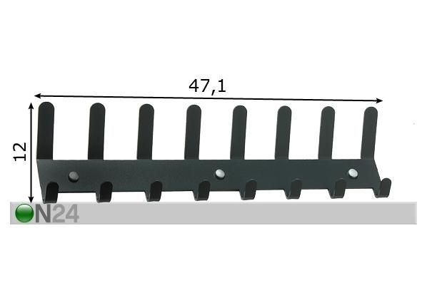 Naulakko CLIP 8 mitat