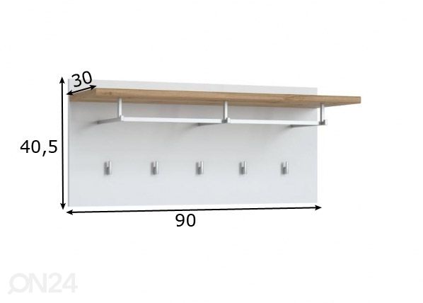 Naulakko Hola 90 cm mitat