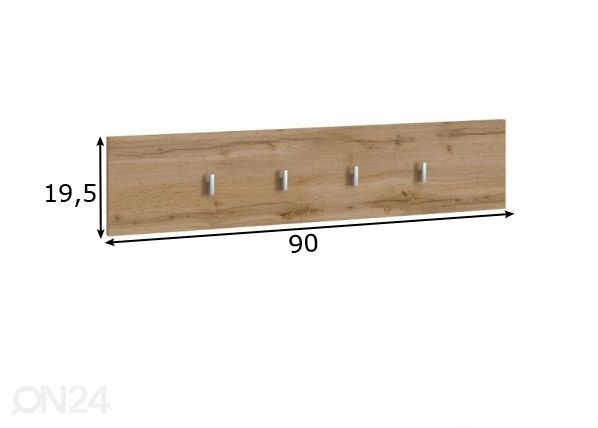 Naulakko Hola 90 cm mitat