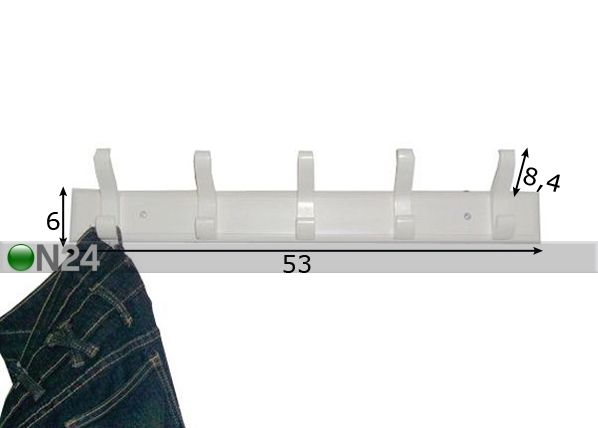 Naulakko HOOKS mitat